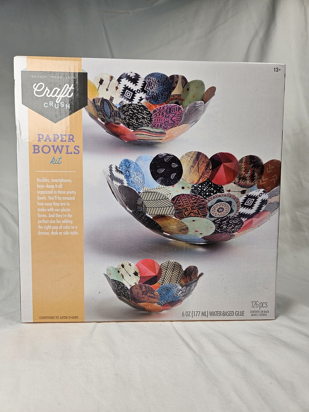Craft Crush Paper Bowls Craft Kit - BNIB Make Your Own Bowl!